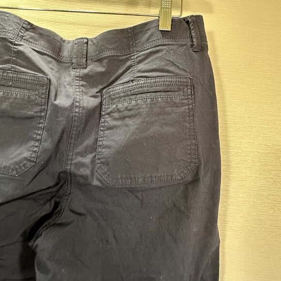 Chicos Pants Womens 10 Blue Cotton Stretch Crop Convertible Cargo Roll Cuff Pock - Picture 8 of 10